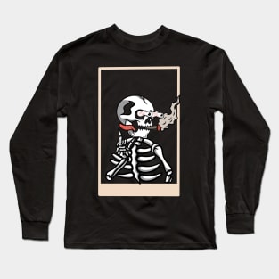 Smoking skull Long Sleeve T-Shirt